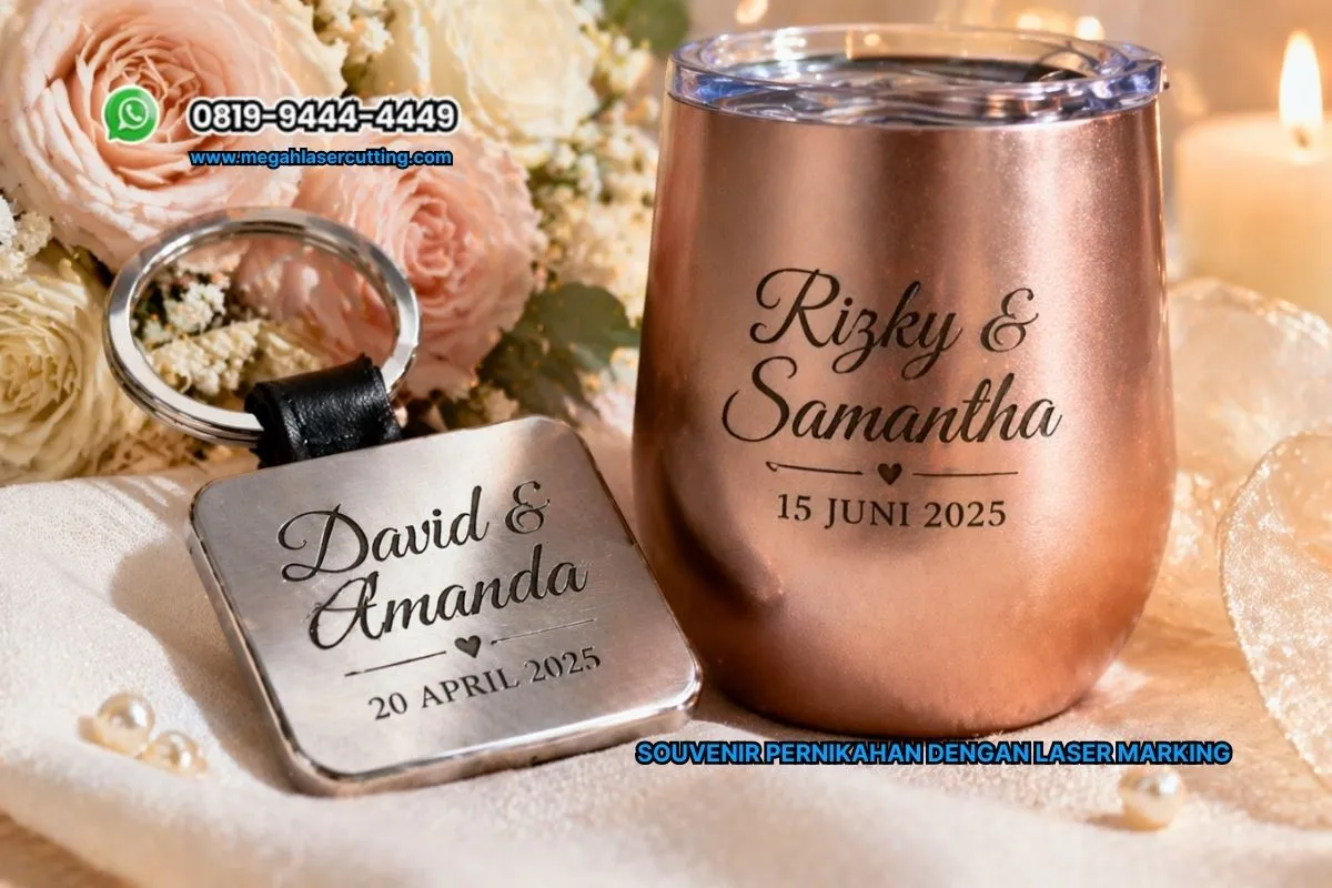Souvenir Pernikahan dengan Laser Marking