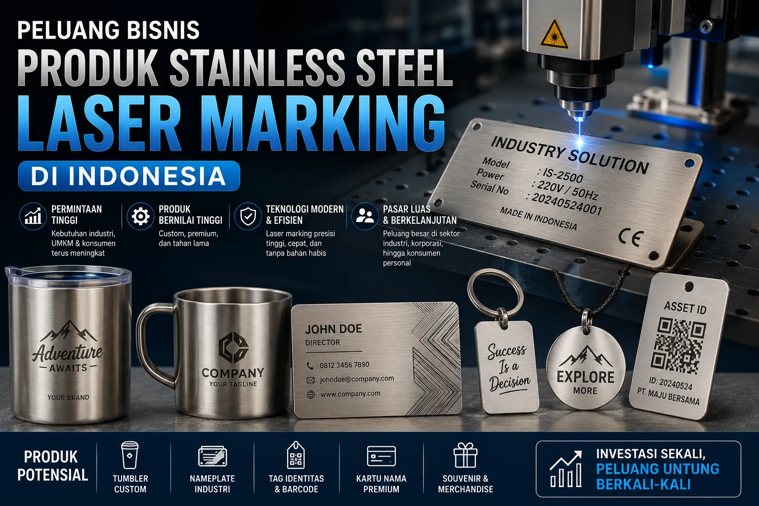 Peluang Bisnis Produk Stainless Steel Laser Marking di Indonesia