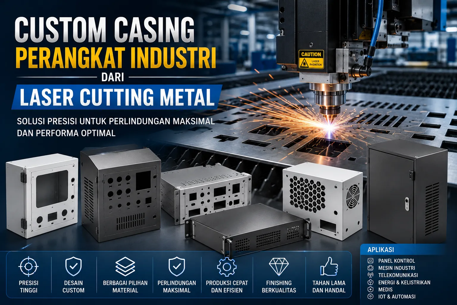 Custom Casing Perangkat Industri dari Laser Cutting Metal