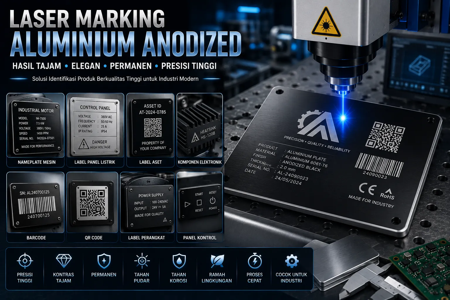 Laser Marking Aluminium Anodized: Hasil Tajam dan Elegan
