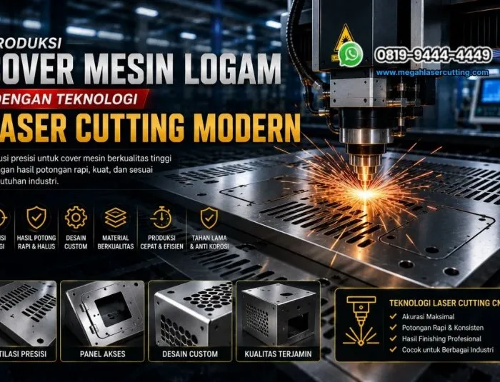 Produksi Cover Mesin Logam dengan Teknologi Laser Cutting Modern
