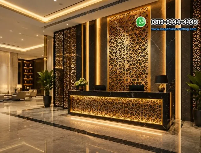 Jasa Laser Cutting Dekorasi Metal untuk Interior Komersial