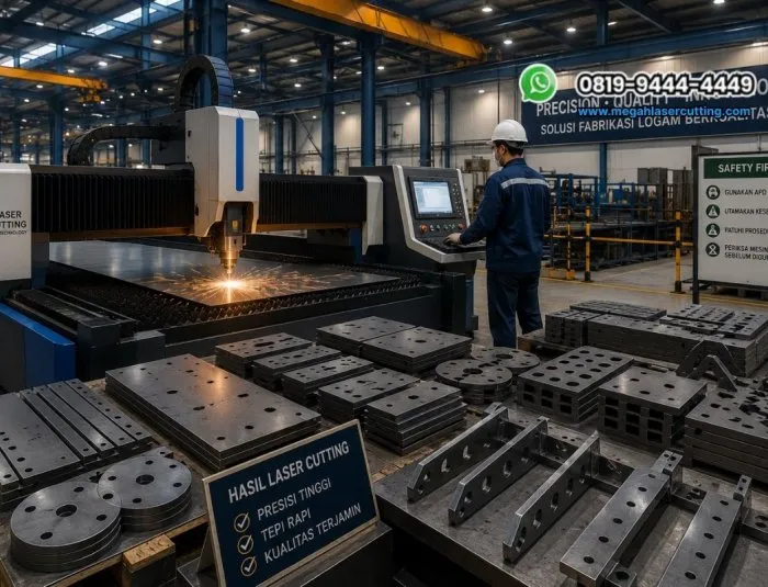 Jasa Laser Cutting Mild Steel untuk Komponen Fabrikasi