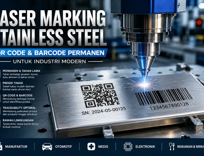 Laser Marking Stainless Steel untuk QR Code dan Barcode Permanen