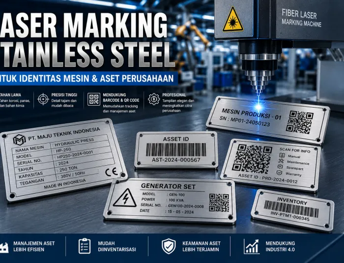 Laser Marking Stainless Steel untuk Identitas Mesin dan Aset Perusahaan