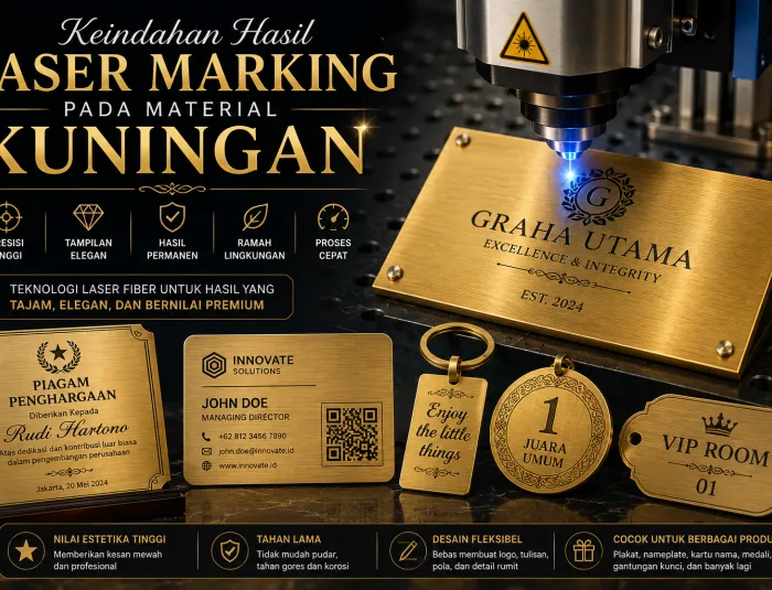 Keindahan Hasil Laser Marking pada Material Kuningan