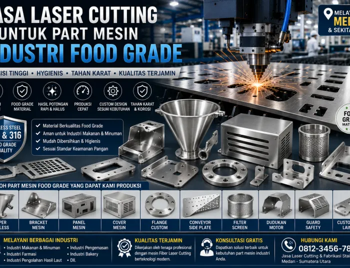 Jasa Laser Cutting untuk Part Mesin Industri Food Grade