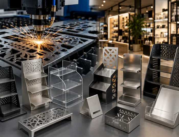 Pembuatan Dudukan Display Produk dengan Laser Cutting