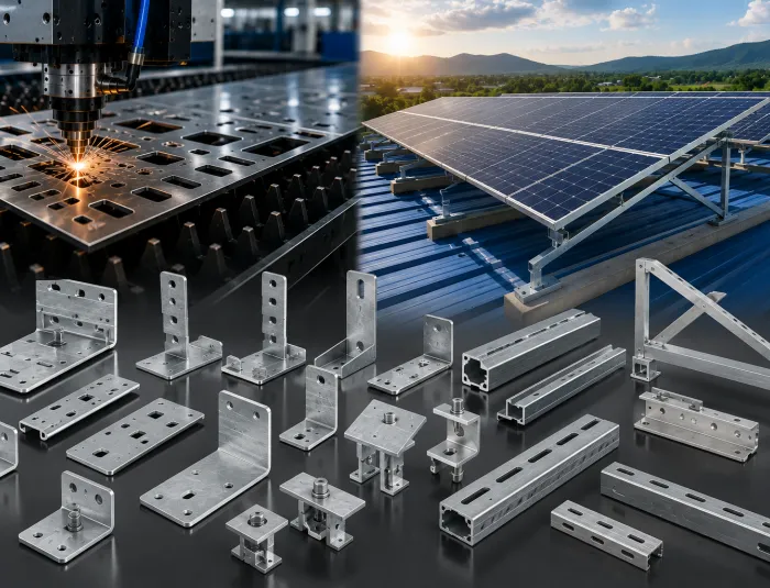 Produk Dudukan Solar Panel dari Logam Laser Cut