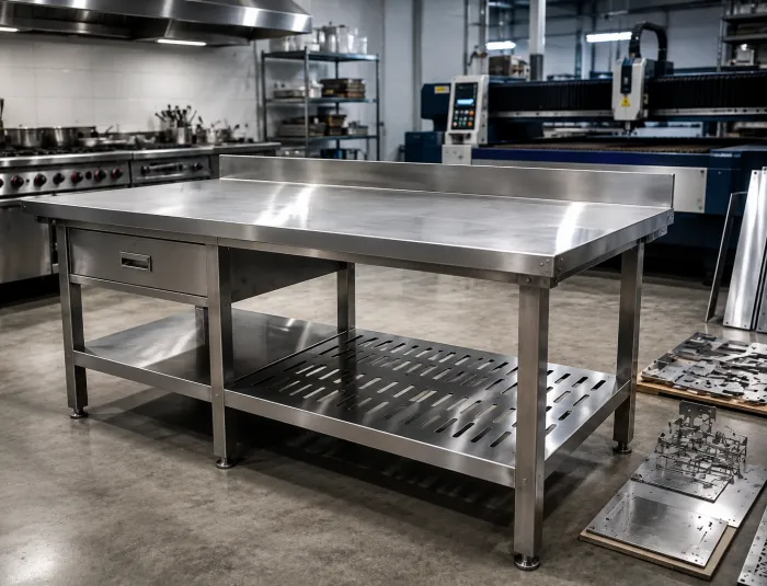 Produk Meja Stainless Steel Custom untuk Kebutuhan Komersial